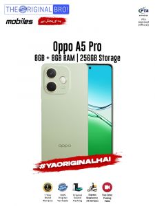 Oppo A5 Pro - 8GB RAM - 256GB Storage - PTA Approved - 1 Year Warranty - Green - The Original Bro Mobiles - TOB40